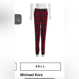 Michael Kors Collection Tartan Plaid Trousers